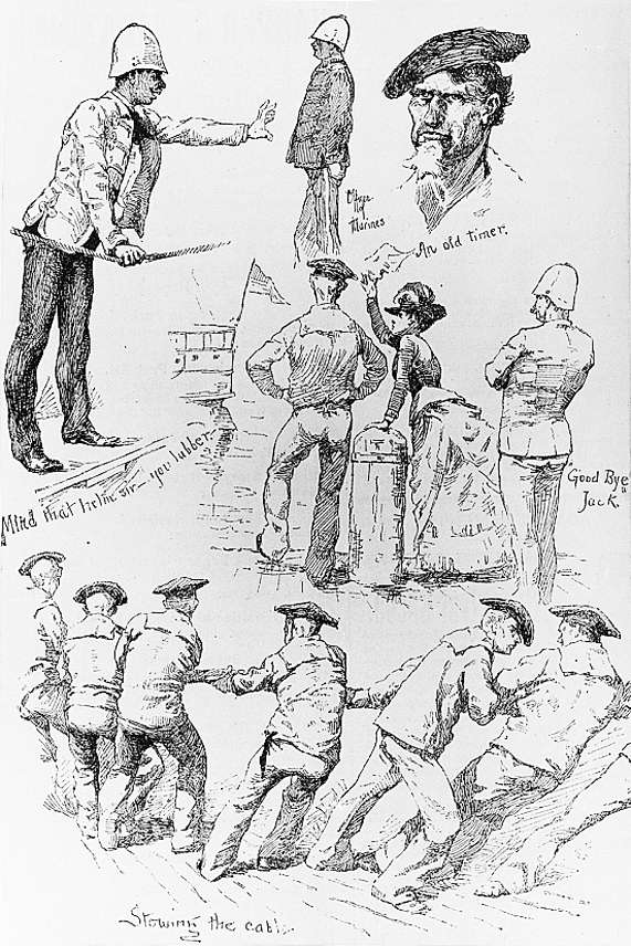Sketches on a Man-of-War under Sailing Orders